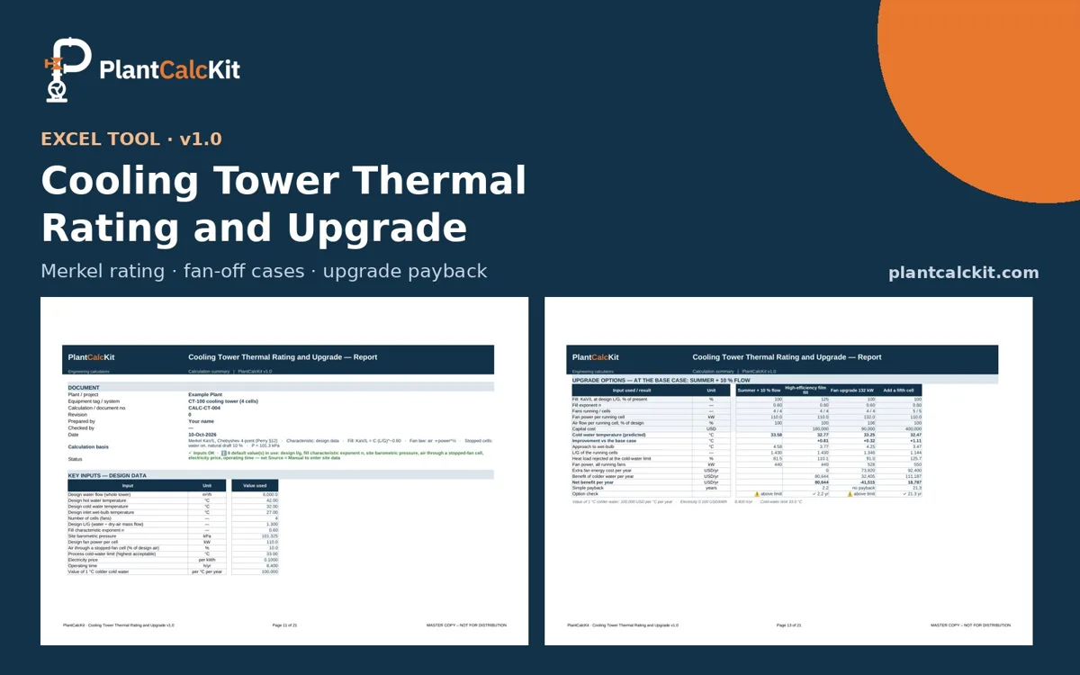 Cooling Tower Thermal Rating and Upgrade — sample pages
